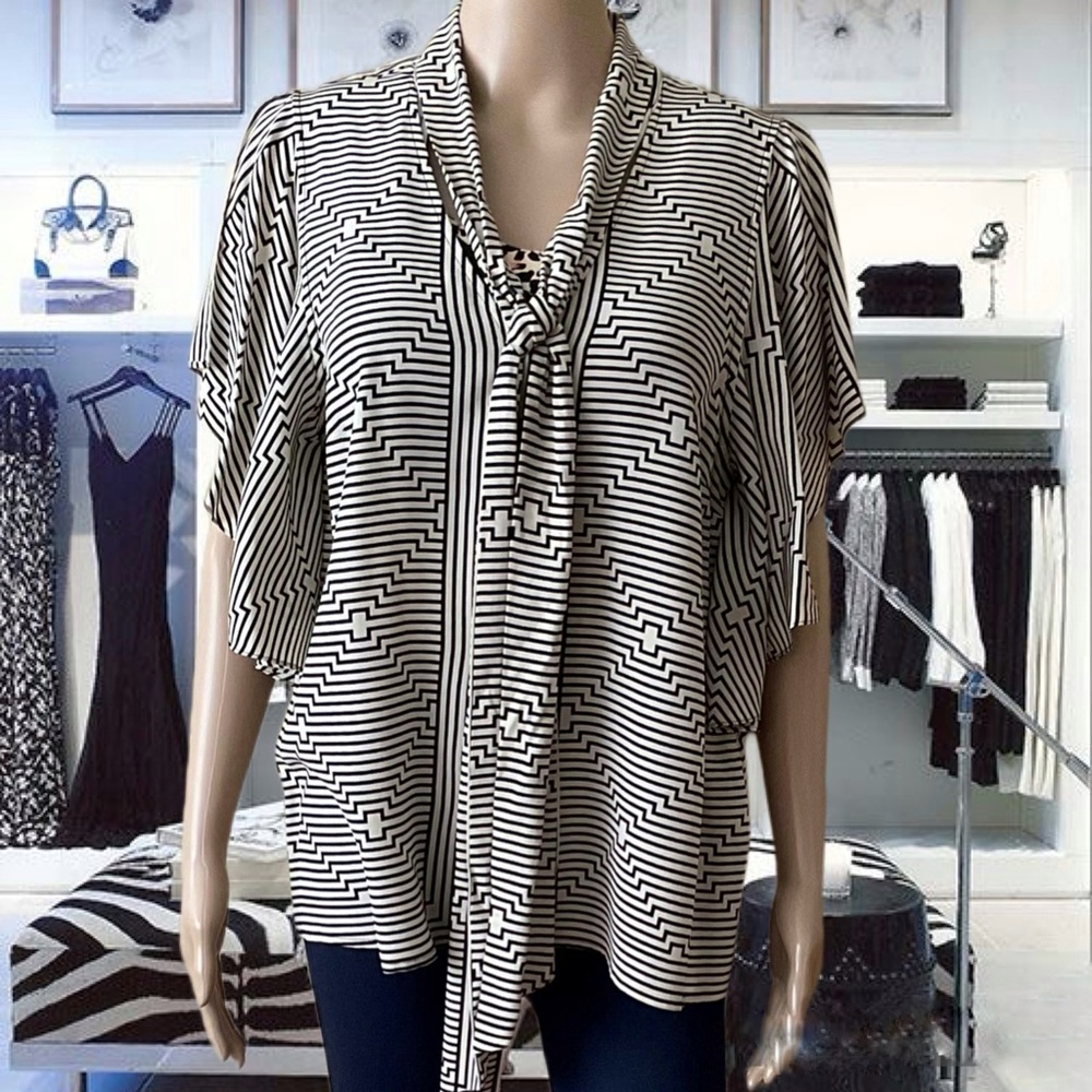 Tracy Reese Flounced Tie Blouse NWT